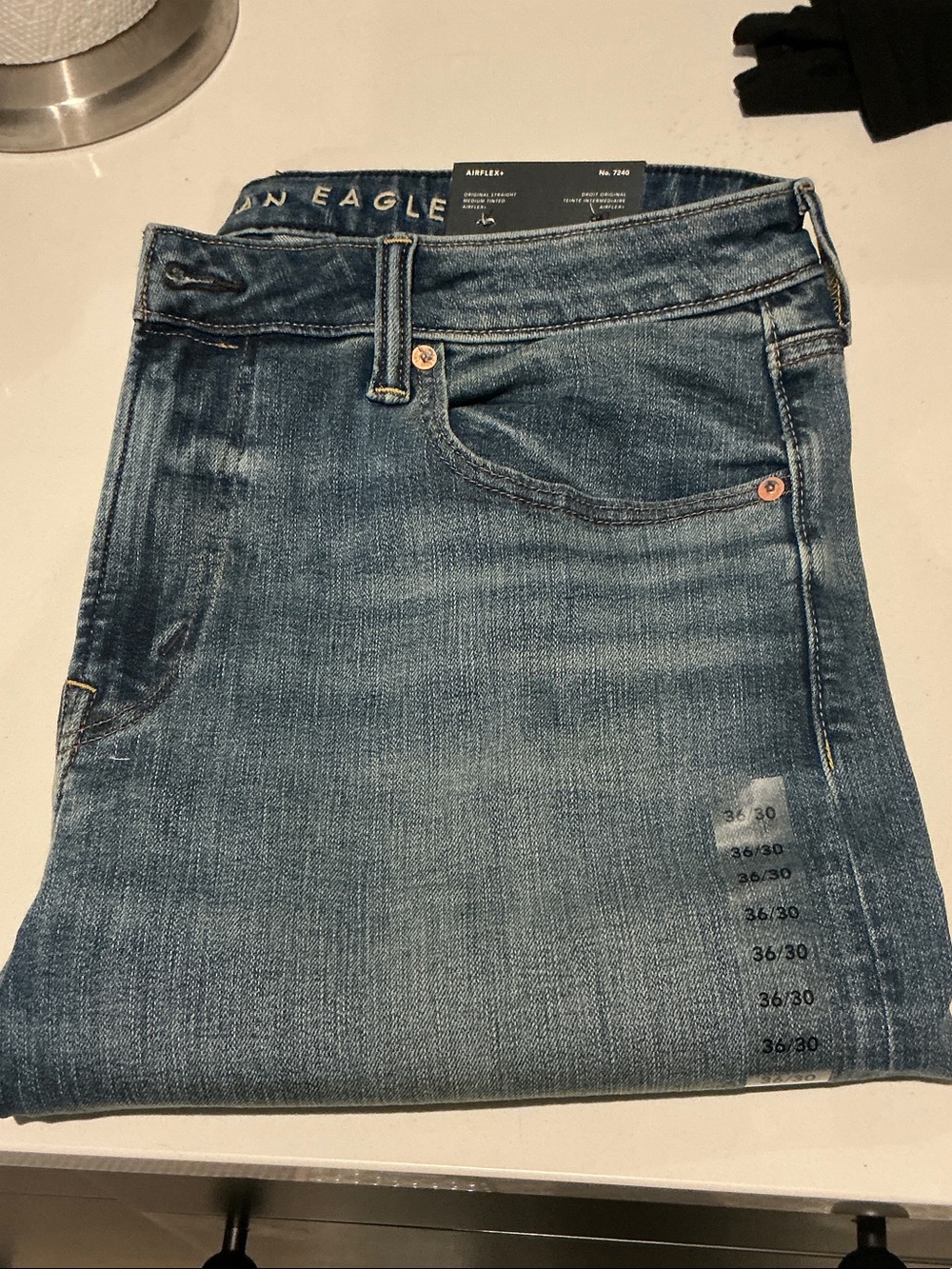 aerie Men's Blue Washed Jeans
